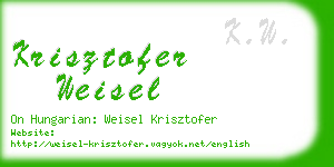 krisztofer weisel business card